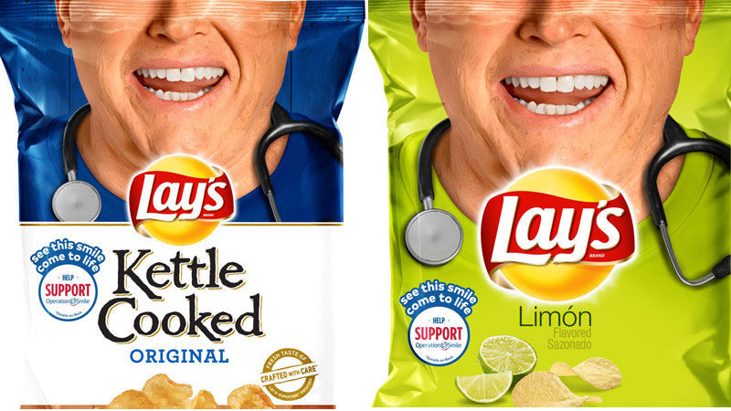 Dr. Chris Erkmann on Lay's potato chips bag